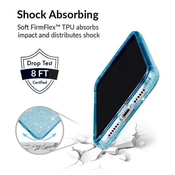 NIB Velvet Caviar Blue Stardust Glitter iPhone 11 Pro Max Case - Picture 4 of 8